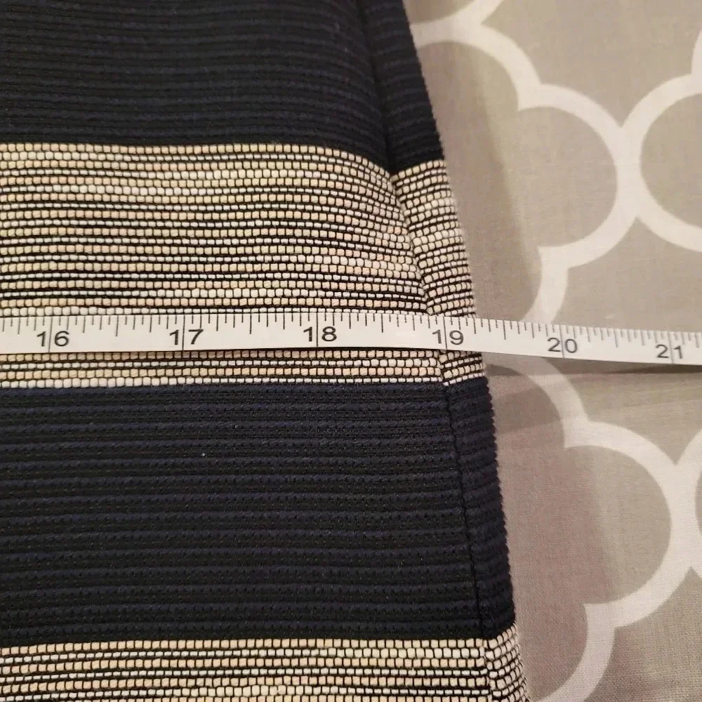 LOFT Ann Taylor Skirt Blue Silver Stripe Size 6